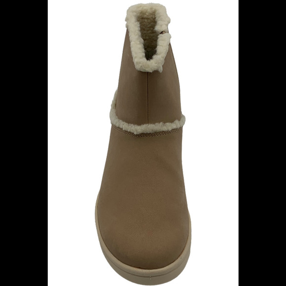 CLOUDSTEPPERS by Clarks Faux Fur Ankle Boots Step Glow Rose Sand - Wide - Picture 3 of 4